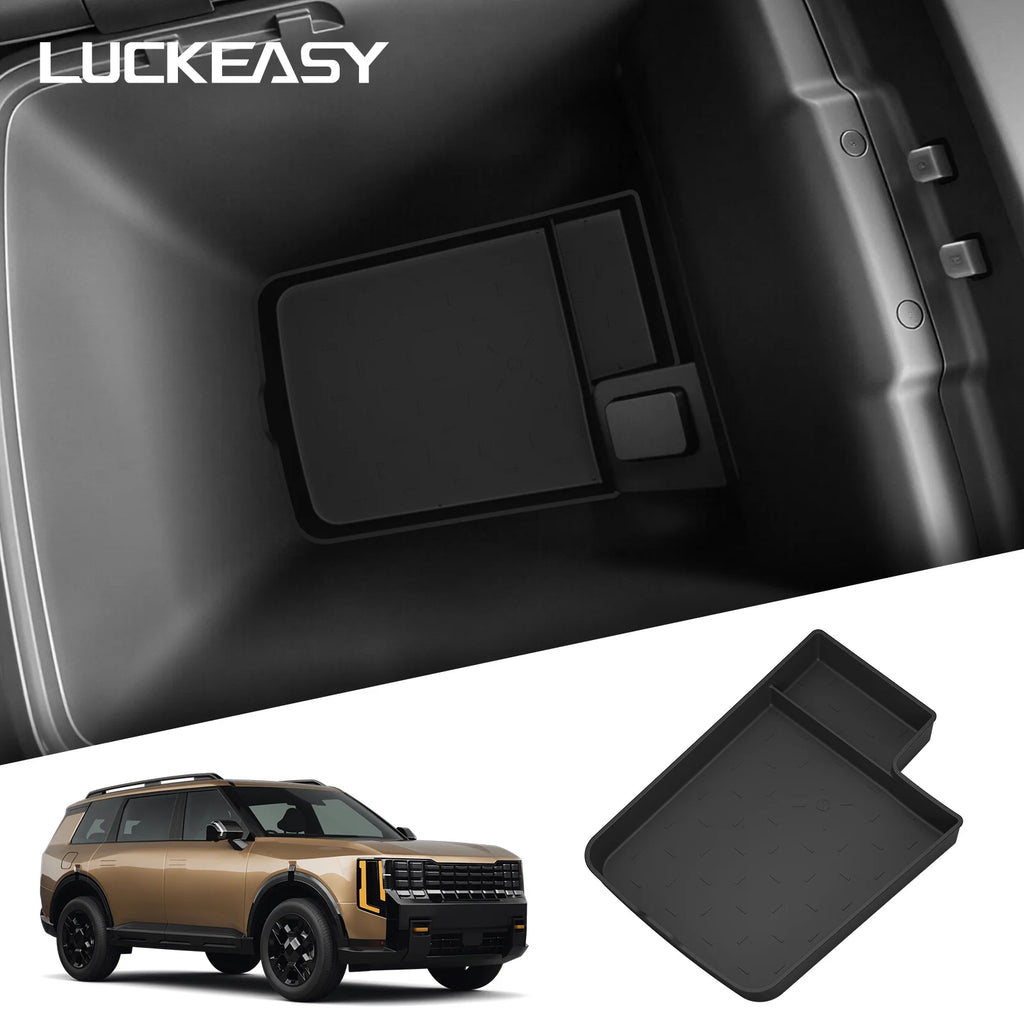LUCKEASY for Kia Telluride 2027 Base Trim Car Storage Box Accessories Central Control Armrest Box Bottom Box Storage Case Tray