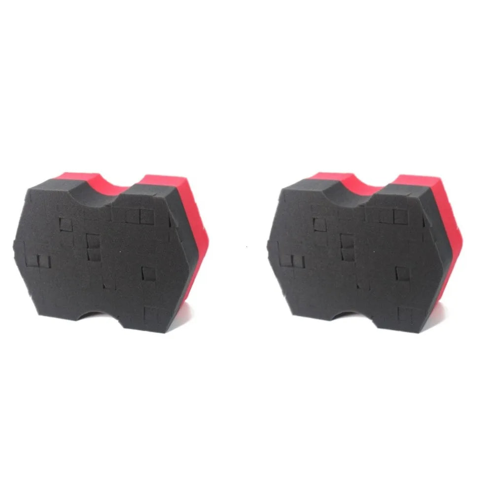 1/2PCS Double Side Cross-Cut Red/Black Sponge 2.0 Better Grip and Access Tight Spaces For Rinseless Car Wash