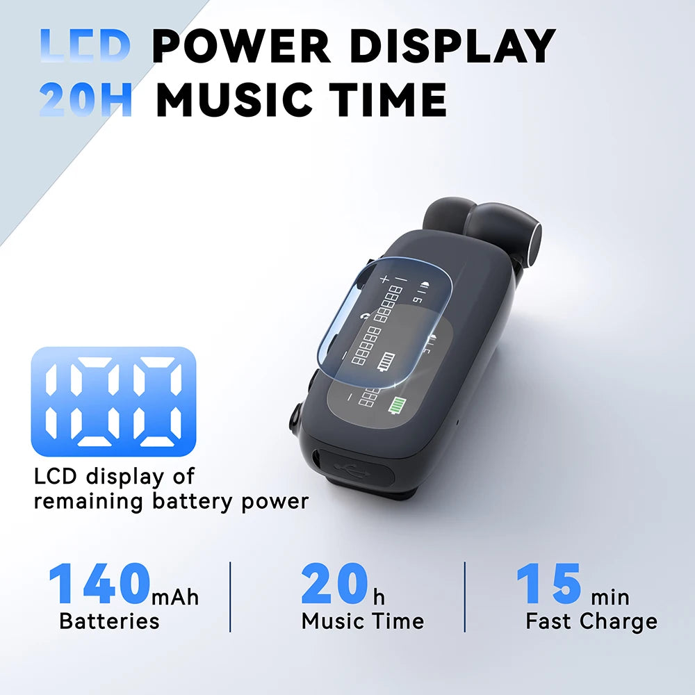 NEW K75 Wireless Bluetooth headphones Noice Cancelling ultra-long battery time Caller number voice Earphone hands-free with wire