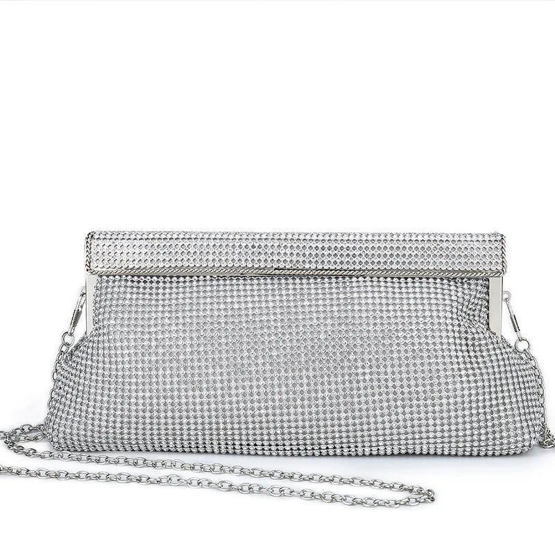 XMESSUN Women New Diamond Evening Clutch Bag Fashion Brand Ladies Wedding Party Pouch Wallet Chain Shoulder Crossbody Clip Bag