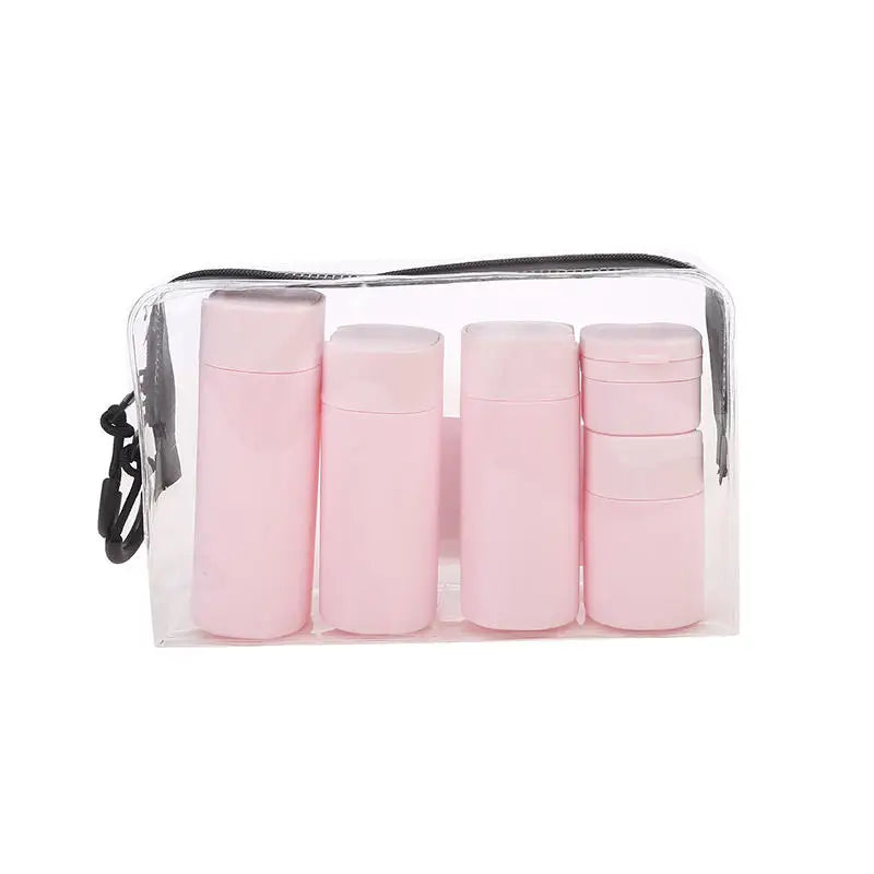 Nordic PE Empty Squeeze Bottles Travel Cosmetic Dispenser Set Shampoo Body Wash Refill Plastic Hose Containers