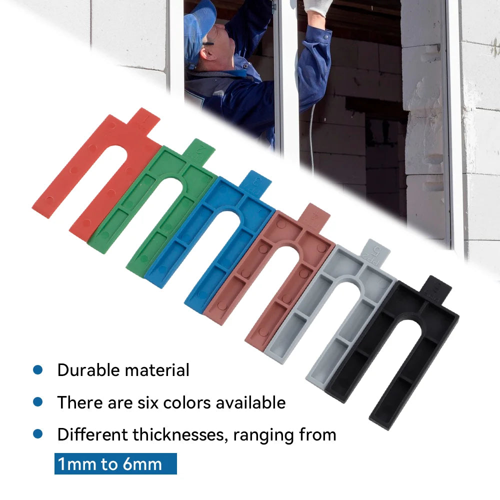 Reusable U-Shaped Tile Leveling Spacers, 1/2/3/4/5/6MM Plastic Tile Spacers for Tile Installers/Leveling System, Hand Tools