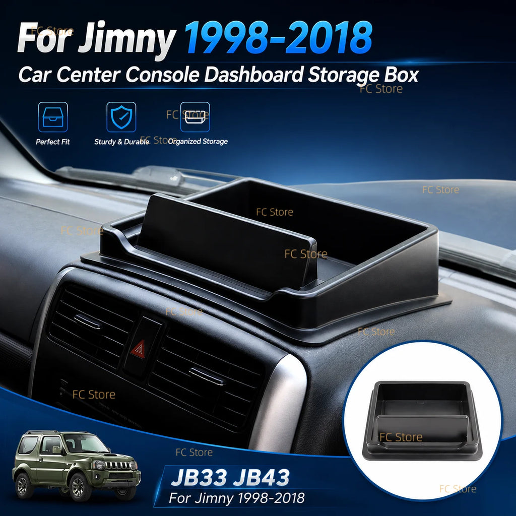 For Jimny 1998-2018 JB33 JB43 Car Center Console Dashboard Storage Box Phone Bracket Interior Accessories
