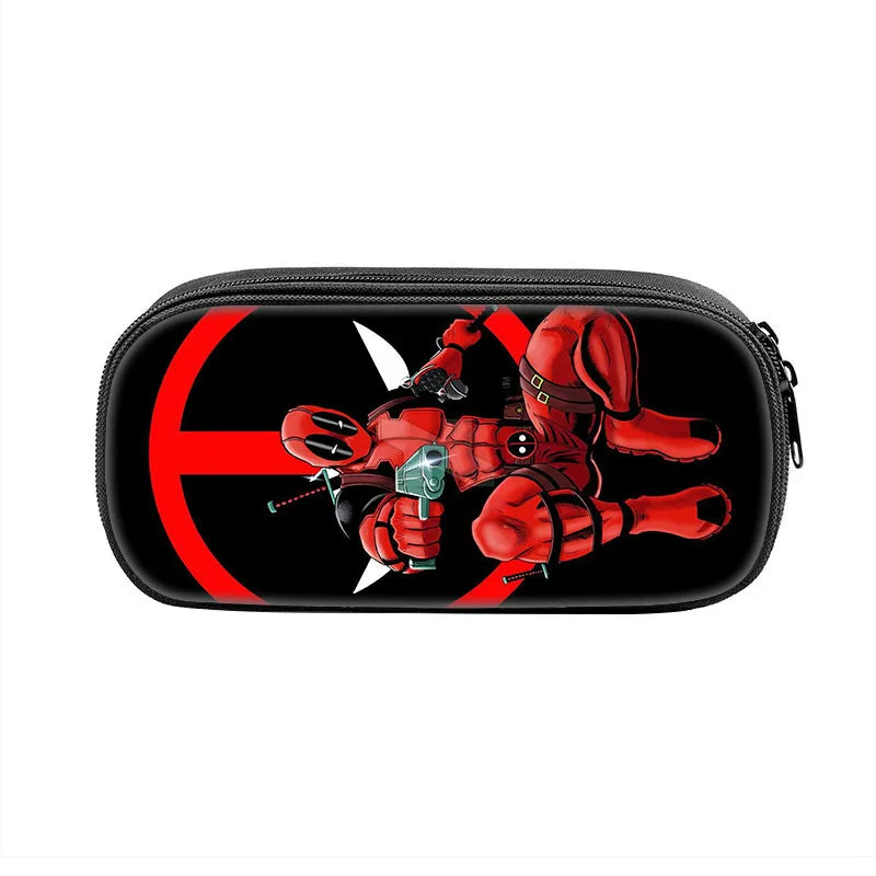 Popular Movies Deadpool Pencil Cases Fun Cartoon Anime Pen Box Bag for Student Big Capacity School Supplies Zipper Pencilcases
