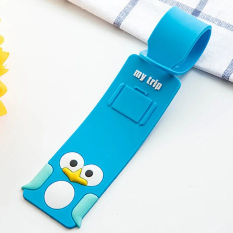 5pcs Lovely Silicone Luggage Tag Boarding Pass Luggage Tag Checked Fashion Travel Accessories Cute Luggage Tag Flight