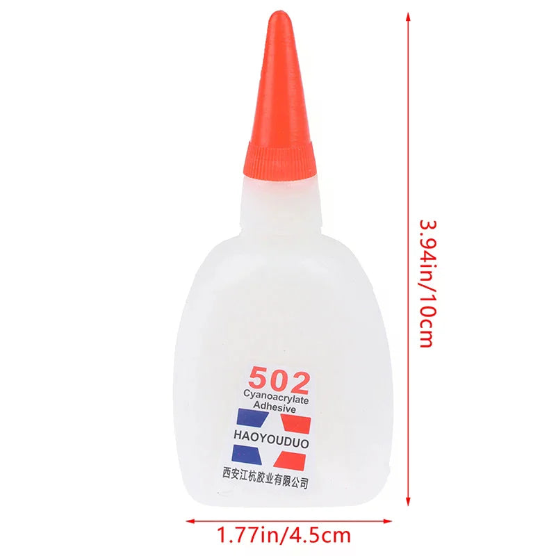 502 Super Strong Instant Glue, Quick-Dry Cyanoacrylate Adhesive for Leather, Rubber & Metal Repair