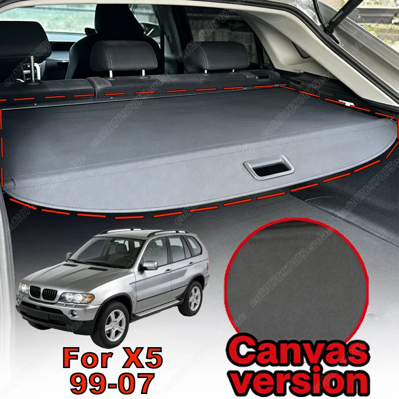 For BMW X1 X3 X5 1999-2026 Retractable Rear Trunk Cargo Cover Luggage Privacy Security Shield Parcel Shelf Car Interior Kit