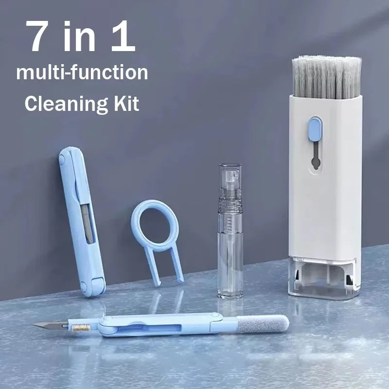 7 In 1 Bluetooth Earphones Cleaner Brush Kit Keyboard Cleaning Pen Keycap Puller For AirPods Laptop Computer Tablet Phone Camera