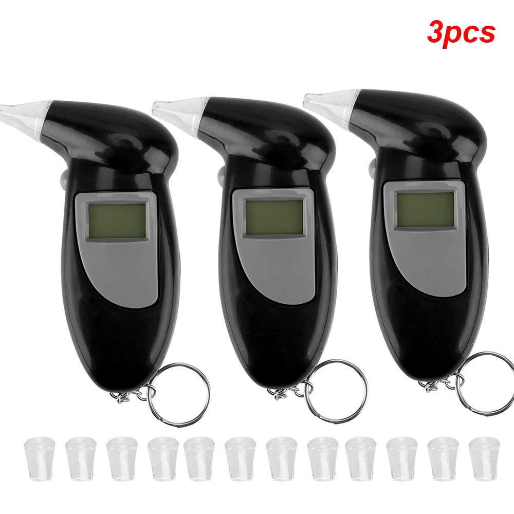 Portable Breath Alcohol Tester Handheld Breathalyzer Alcotest Alcohol Test Tools Backlight Digital Set Car Accessories Universal