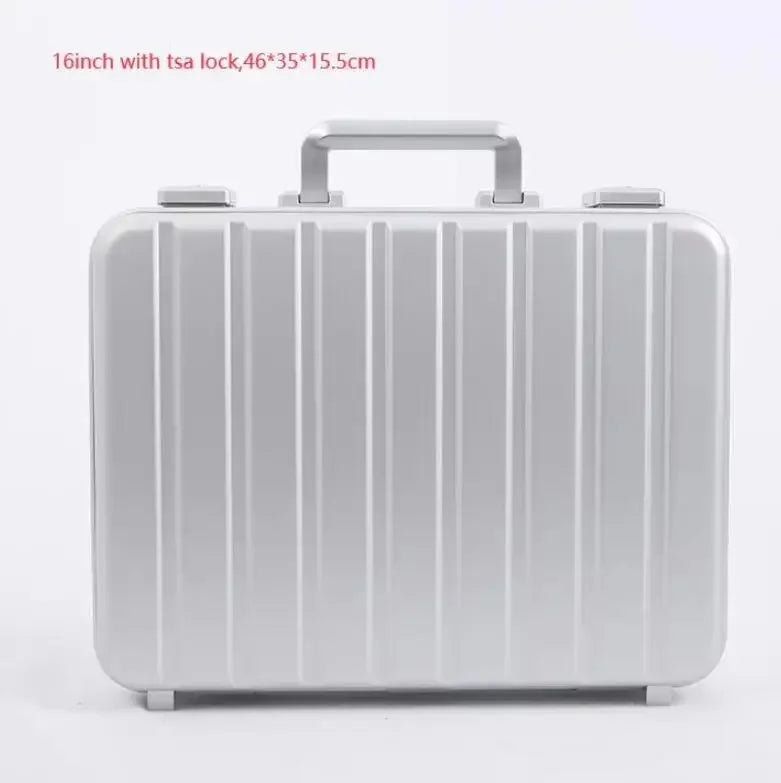 13”15 Inch New Aluminum Briefcase Toolbox Laptop case Business Box With Lock