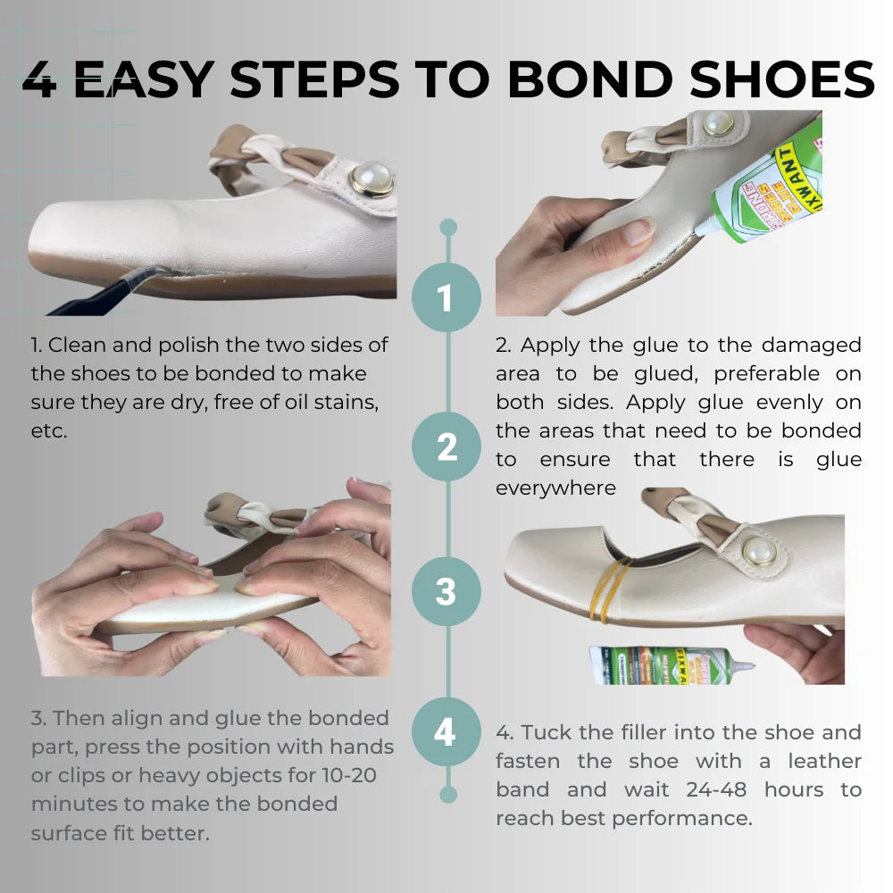 Professional Shoe Adhesive - Universal Super Strong Waterproof Shoe Repair Glue Soft When Drying Anti-aging 50ML