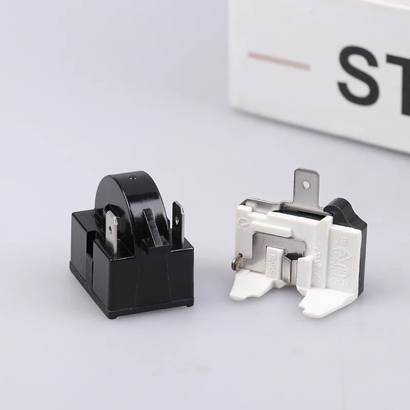 New【Refrigerator Compressor PTC Start Relay Refrigerator Starter Overload Protector 1/2 Pin 15 1/6H Replacement Protector】