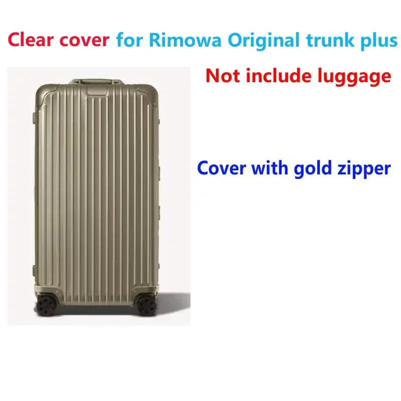 Luggage Cover for Rimow Original Trunk Plus with Zipper Suitcase Clear Covers Dustproof Protecter Case Wear-resisting PVC 33"
