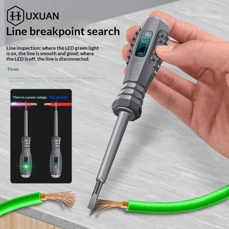 Durable 2-in-1 Electric Tester Screwdriver Set with Magnetic Properties for Skilled Electrical Work