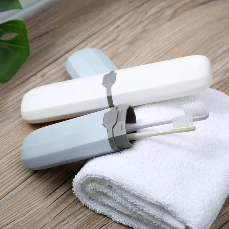 Multifunctional Storage Box for Toothbrush Travel Organizer Plastic Student Home Pencil Case Portable Tableware Container
