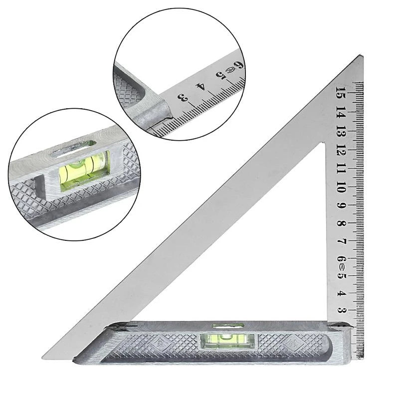 150mm for Triangle Ruler 90° Alloy with Bead Horizontal Woodworking Measuring T best sale