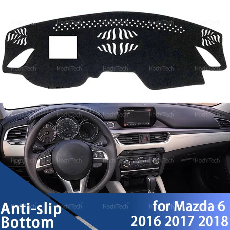 For Mazda 6 Mazda6 2016 2017 2018 GL Atenza Dashboard Cover Pad Car Liner Anti-UV Mat Sunshade Dashmat Carpet Dash