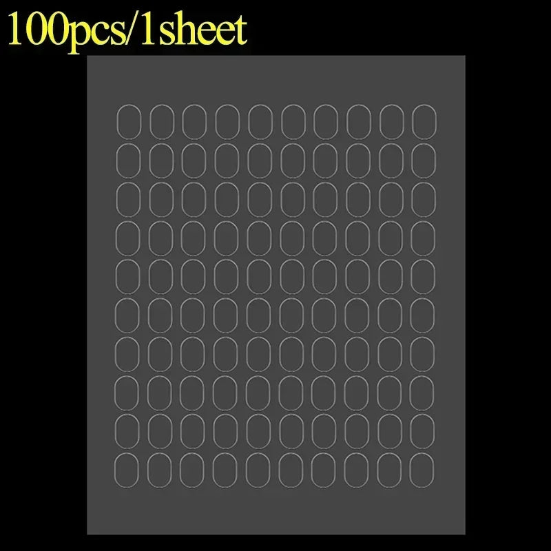 100/2000x Double Sided Tape Adhesive Dots Poster Clear Glue Oval Tape No Traces Doll Foot Fixed Sticker Waterproof For DIY Craft