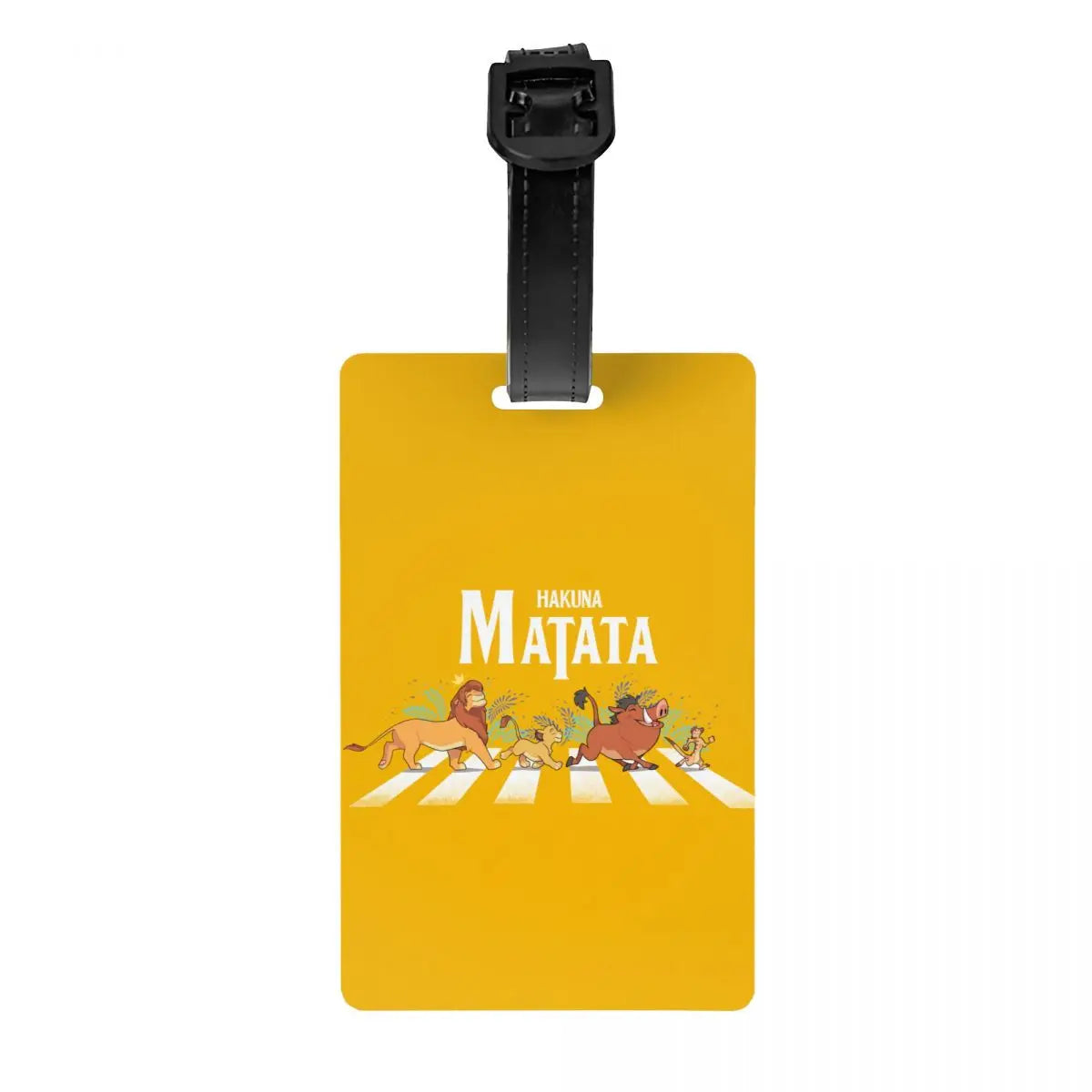 Custom Rafiki Luggage Tag With Name Card The Lion Cartoon K-Kings Privacy Cover ID Label for Travel Bag Suitcase