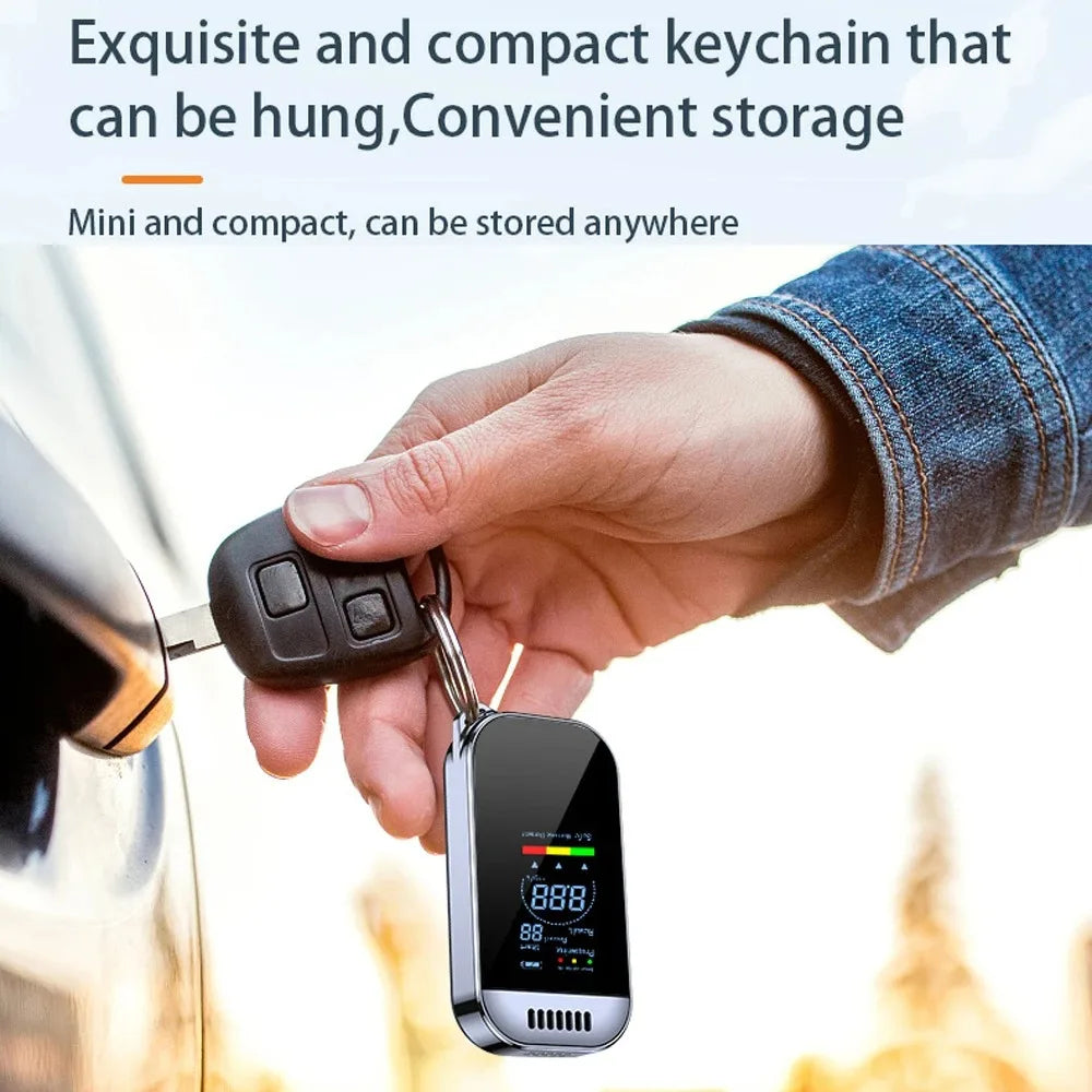Non-Contact Alcohol Tester Breathalyzer USB Rechargeable with LED Digital Display Tester Portable Automobile Accessories