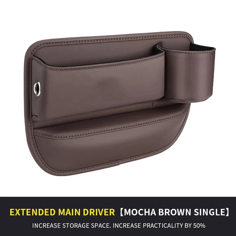 Car Seat Gap Storage Box Multifunction Car Interior Crevice Organizer Auto Seat Central Control Storage Bag With Cup Holder