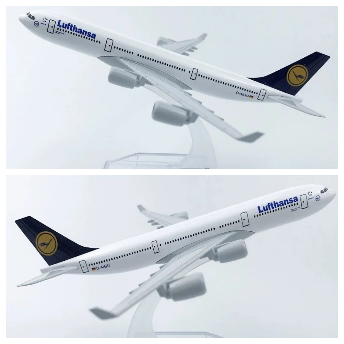 16cm 1:400 Scale Lufthansa A340 Aircraft Model Airline Collectible Miniatures Alloy Airplane Diecast Model Toys For Gift