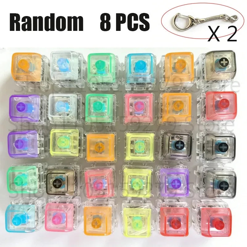 /*LED Keyboard Keychain Fidget Toys Crystal Clicker Sensory Toy for Stress Relief Keyboard Keychain Fidget Gadget for Adults Kid