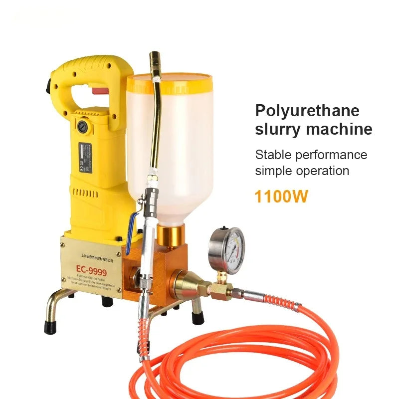 1100W High Pressure Waterproof Grouting Machine Injection Pump Epoxy/Polyurethane Foam Grouting Liquid Leakage ToolS