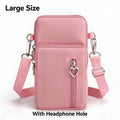 Waterproof Nylon Mini Crossbody Phone Bag for Women Heart Metal Zipper Multi Compartment Shoulder Arm Bag Phone Purse Wallet