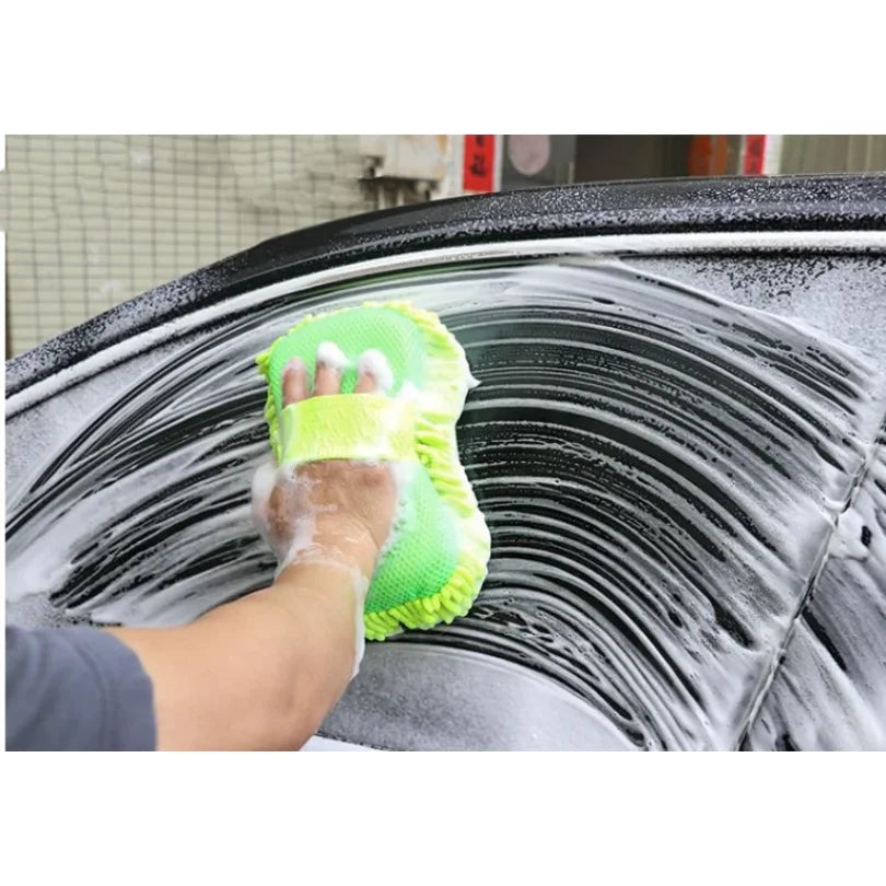 Microfiber Car Washer Sponge Cleaning Car Care Detailing Brushes Washing Towel Auto Gloves Styling Accessories