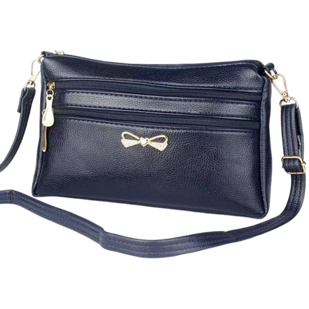 Fashion Square Shape Mom Crossbody Bag PU Urban Simple Shoulder Crossbody Bags Multi-Layer Shopping Bag Daily Use