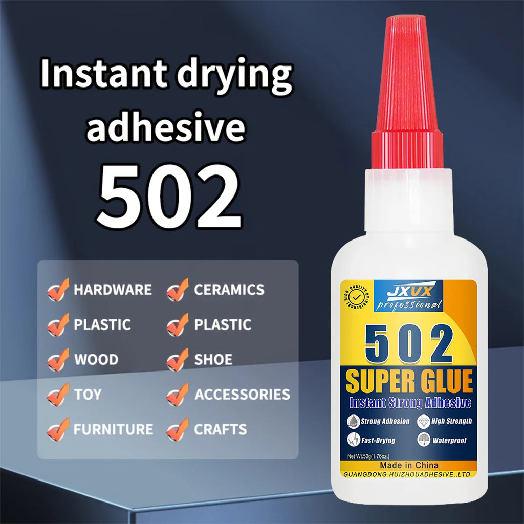Super-Strength Cyanoacrylate 401/502 for Metal and Plastic, 20 g - 5S Instant-Curing Adhesive for Tool Repair