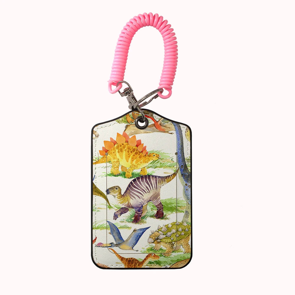 HOT AnimalsDinosaur Team Leather Business Luggage Tag Suitcase Address Label Luggage Boarding Case Label Name ID Address Clip