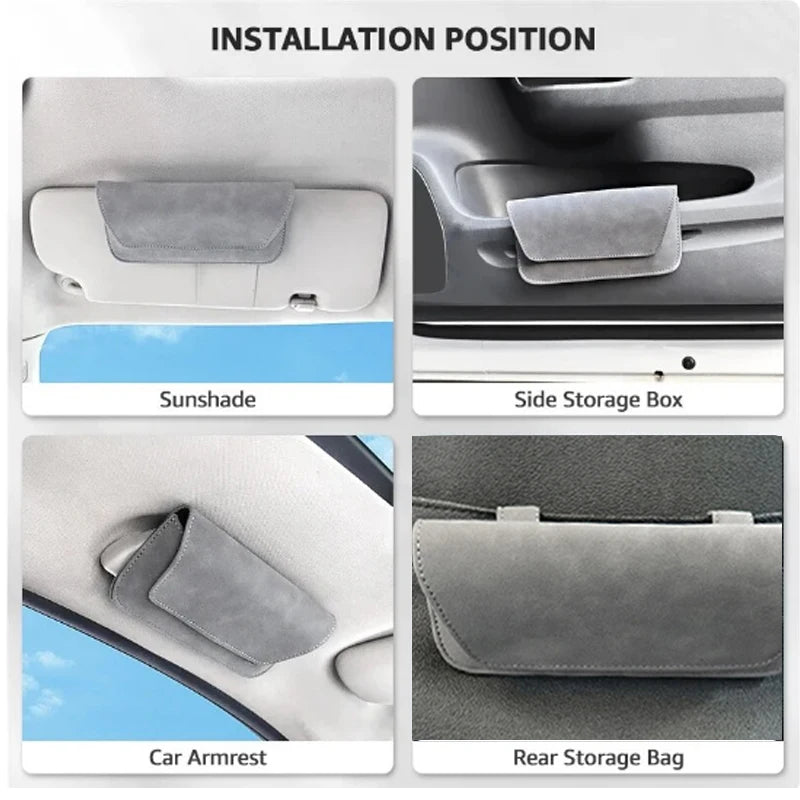 Car Glasses Case Organizer Storage Car Eyeglass Case Glasses Box For Car Sun Visor Organizer Sunglasses For BMW Glasses Case