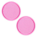 Car Coasters, Universal 2 Pcs Car Coasters for Women Bling Car Accessories, Silicone Anti Slip Crystal Car Cup Holde