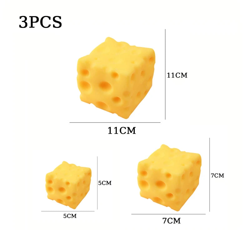 5/7/11Cm Cheese Squeeze Toy Hand Squeeze Soft Slow Rebound Feature Bendable Resilient Exquisite Appearance Safe Material