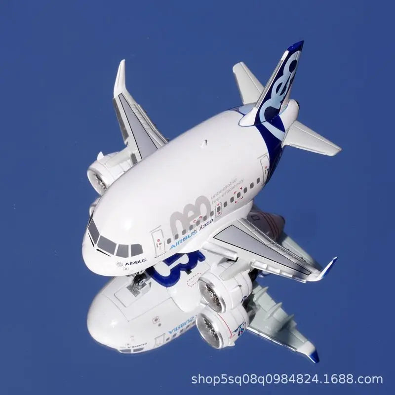 70102PA Airbus A320 Neo Cartoon Airplane Model Full Alloy Original Factory Collectible For Aviation Collectors Decor