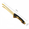 1pc Stainless Steel Barbecue Tongs Steak Tongs Metal Food Tongs Non-slip Grip Non-stick Durable Kitchen Pliers for Cooking