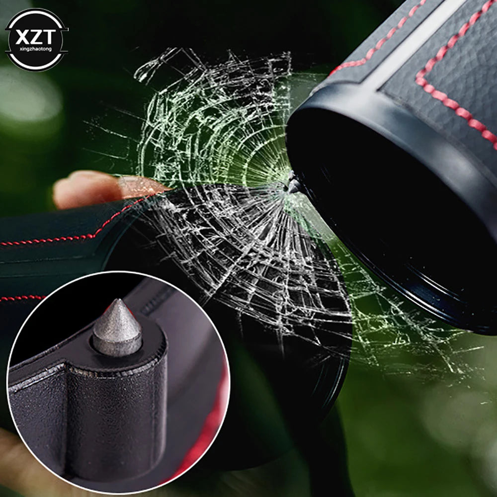 1pc Multifunction Car Tissue Box Cover Holder Auto Round Paper Tube Safety Broken Window Tissue Cup Auto Interior Accessories