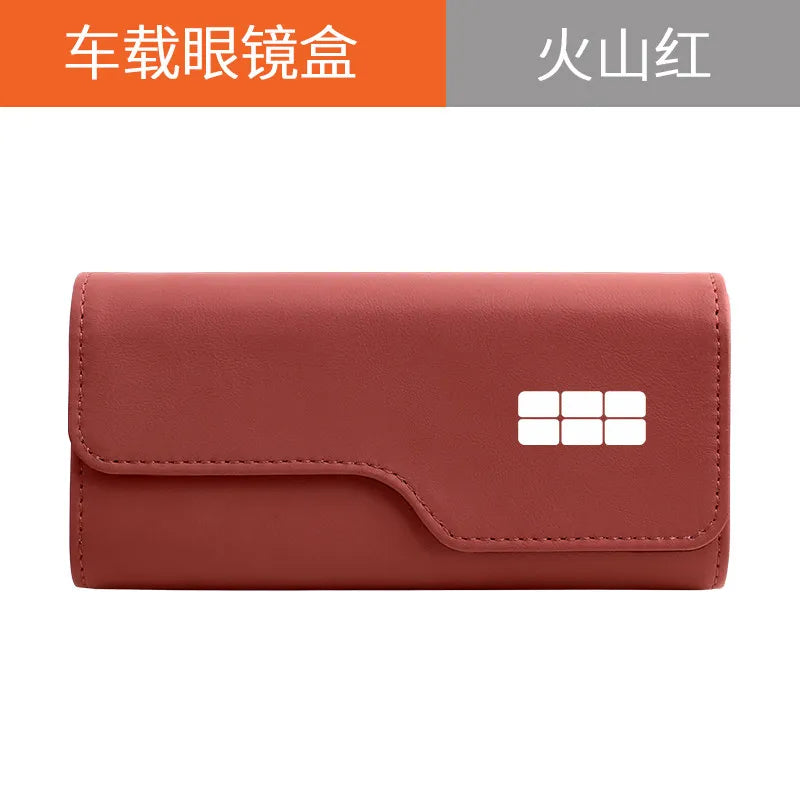 For Geely Galaxy E5 EX2 EX5 Car Sun Visor Sunglasses Clip Multifunctional Vehicle Interior Mount Auto Eyeglasses Storage Box