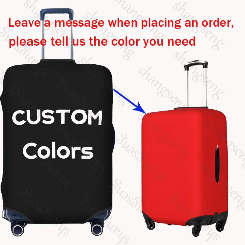 Solid color printing DIY Travel Luggage Cover Elastic Suitcase Trolley Protector dust cover Suitcase Case For 18-32" Luggage