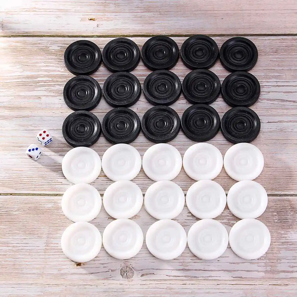 32 PCS Backgammon Chess Piece Kids Learning Plastic Chess Pieces Draughts Board Game Chess Pieces Draughts&Checkers