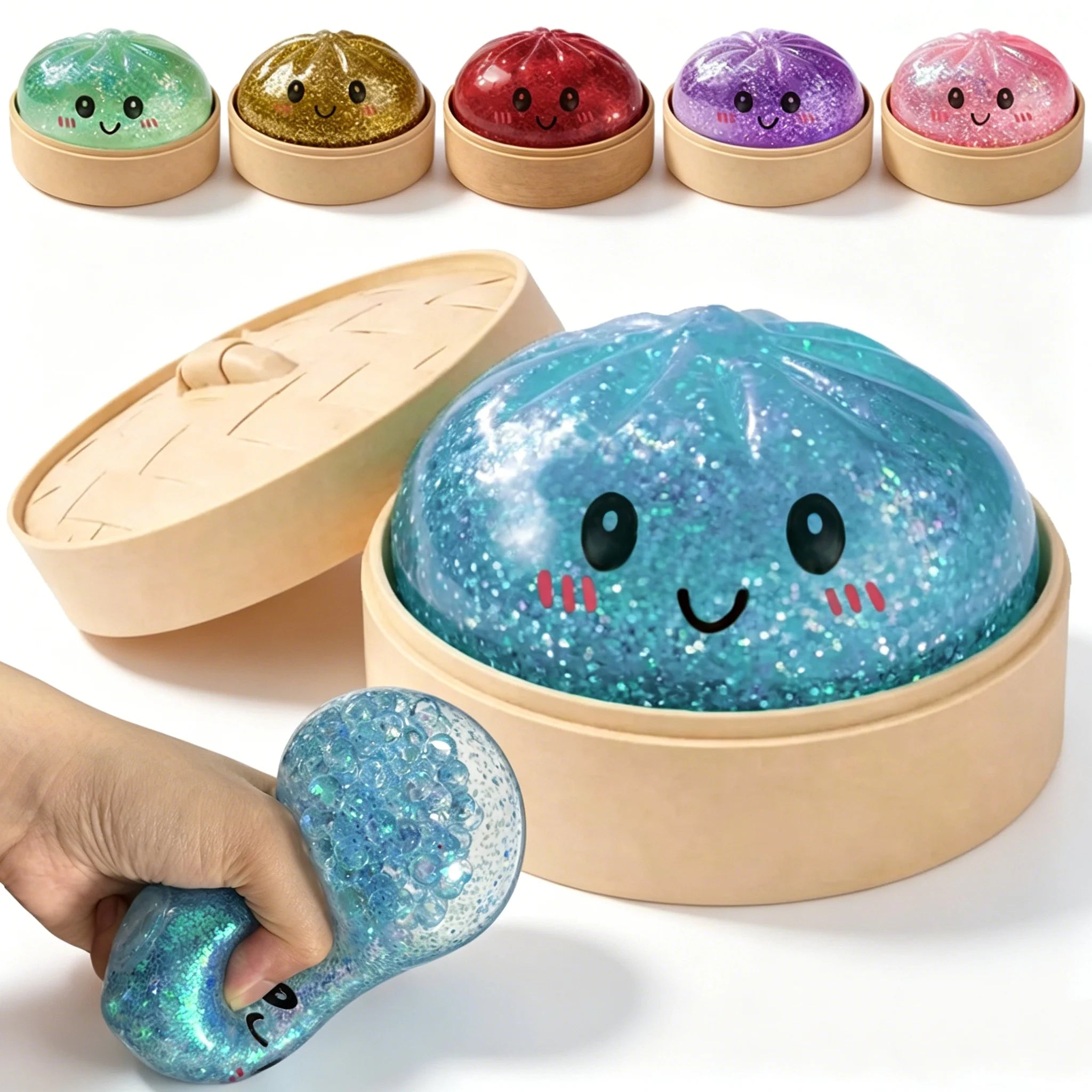Sparkling Water Droplet Simulation Dumpling Squeezing Toy, A Relaxing And Stress Relieving Toy For Children And Adults Squishy