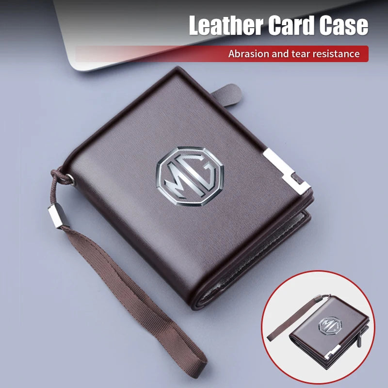 Leather Car Driver License Credit ID Card Holder Case Wallets For Morris Garages MG 6 3 5 7 TF ZR ZS HS GS GT Hector RX5 Gundam