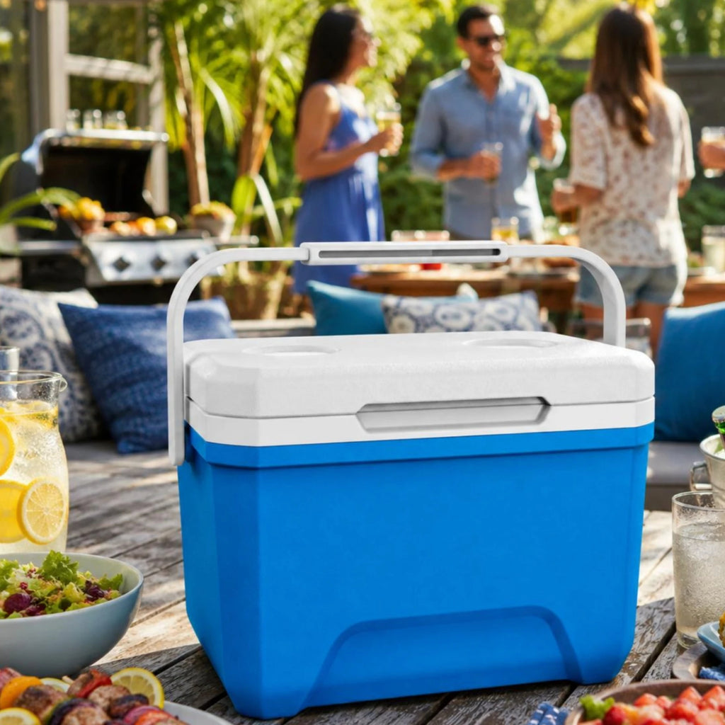 Insulated Cooler Box Rigid Portable Cooler Box Insulated Ice Chest Two-Tone Outdoor Gear Food Grade for Camping