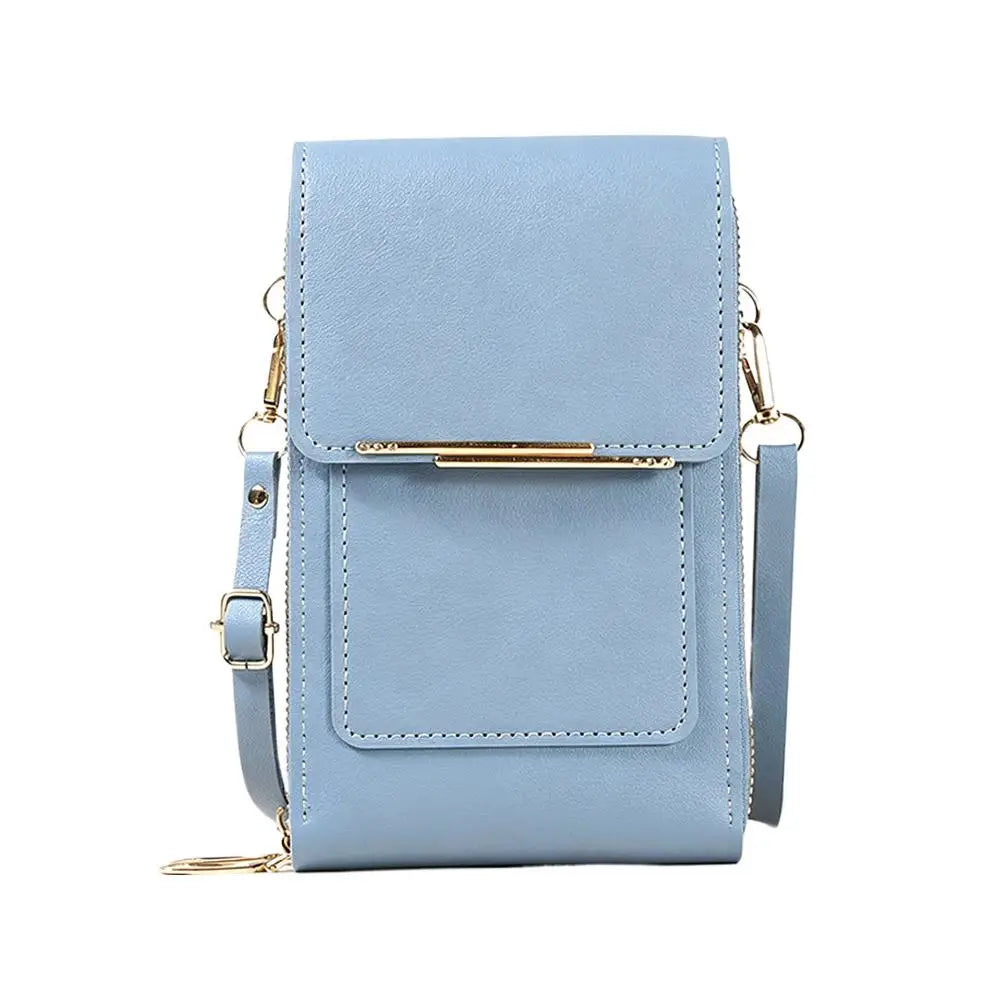 PU Leather Crossbody Phone Bag Touch Screen Cell Phone Purse Women Shoulder Bags Durable Luxury Handbag Card Lipstick Storage