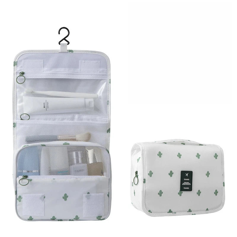 Travel Makeup Bag Waterproof Toiletries Organizer High Quality Women Neceser Bathroom Hook Wash Pouch Hook Makeup Storage Bag