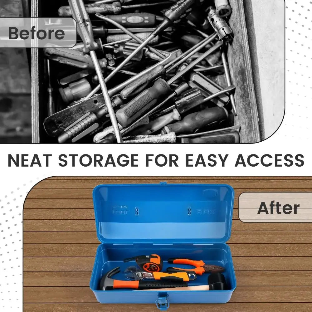 Lightweight Large Metal Toolbox Heavy Duty Multi-function Storage Tools Box Metal Tool Box Multipurpose Use