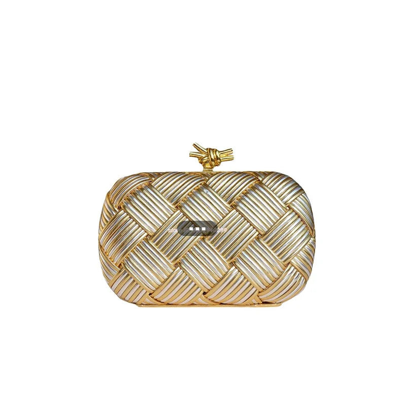 Purses and Handbag Luxury Designer Brand Handwoven Shoulder Bag Women's Bag Wedding Silver Evening Clutch Bag Purse Bag Gold Bag