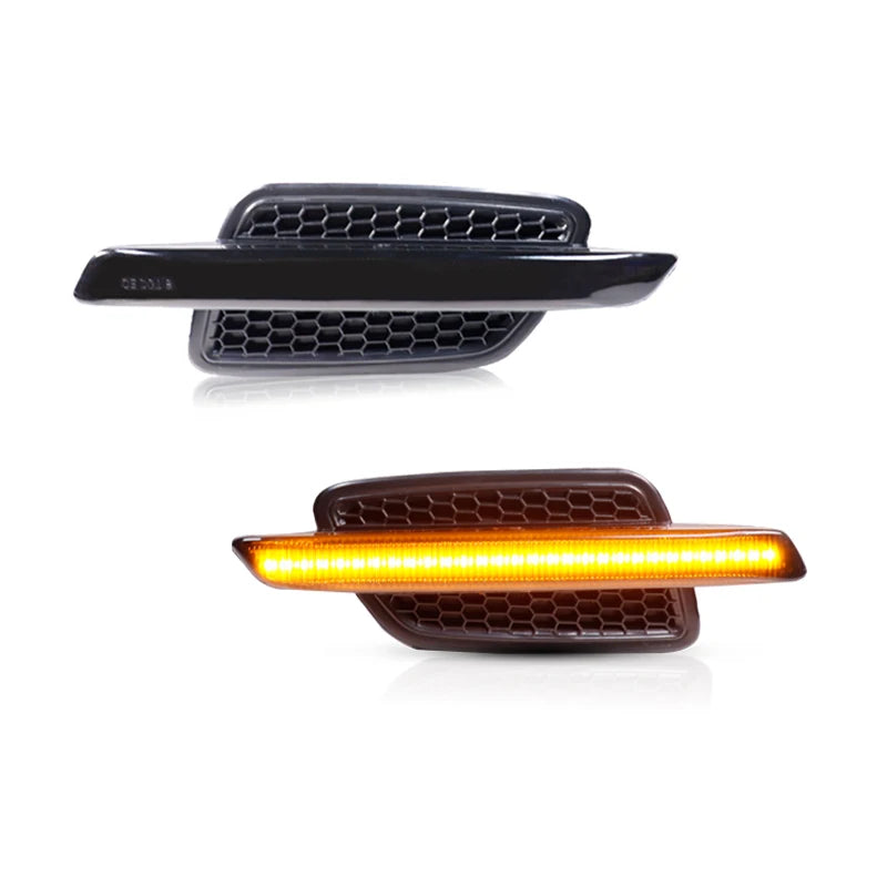 2PCS Car Bumper Side Marker Light Honeycomb For 2008-2009 Pontiac G8 Turn Signal Light/ Parking Lights DRL 12V T10